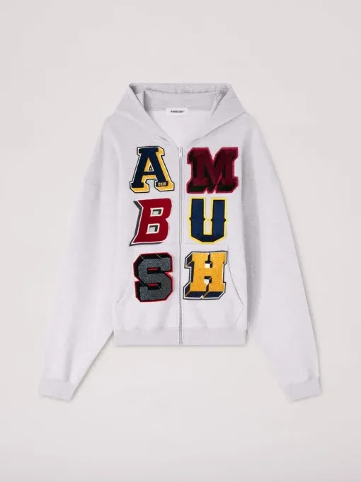 Ambush Logo White cotton Hoodie