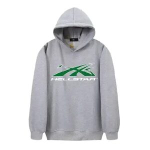 Grey-Hellstar Studios Sports Logo Hoodie