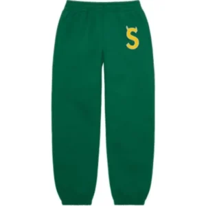 Supreme-S-Logo-Sweatpant-Green