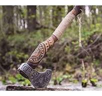 Handmade Viking Axe With Leather Sheath Gift Item