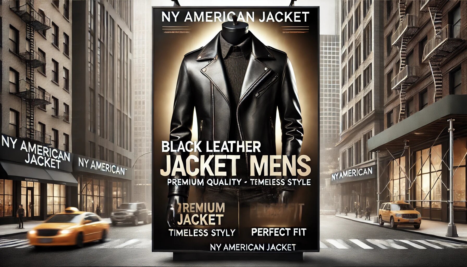 Men Black Leather Jacket