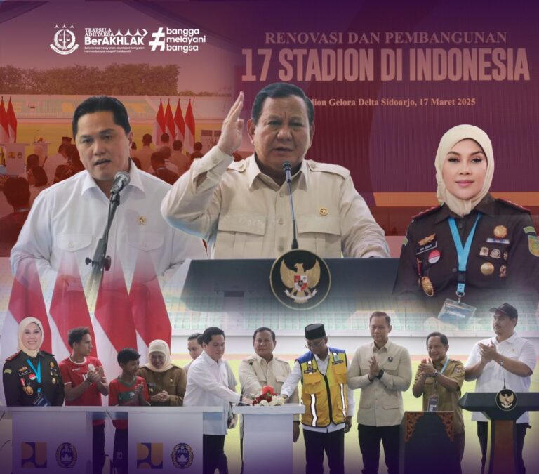 Presiden Prabowo Resmikan 17 Stadion Serentak Dari Gelora Delta Sidoarjo