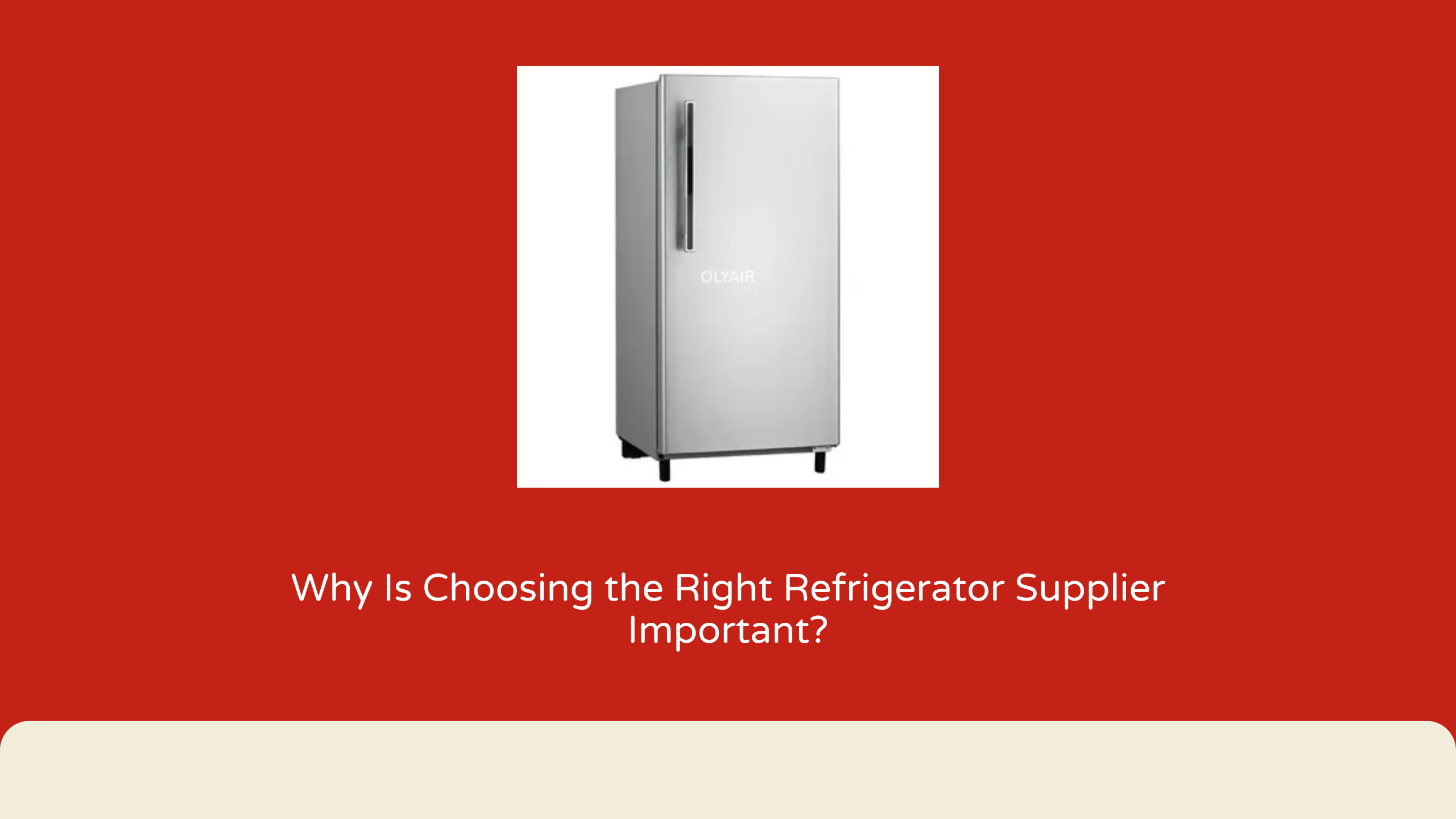 refrigerator Supplier