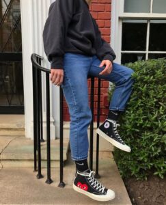 Comfort on Comme des Garcons High top Converse