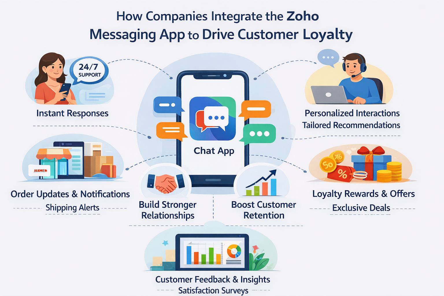 How Do Companies Integrate the Zoho Messaging App to Drive Customer Loyalty