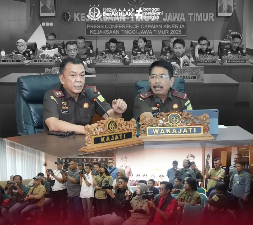 Gelar Press Conference, Kejati Jatim Ungkap Sejumlah Capaian Kinerja Positif Sepanjang 2025