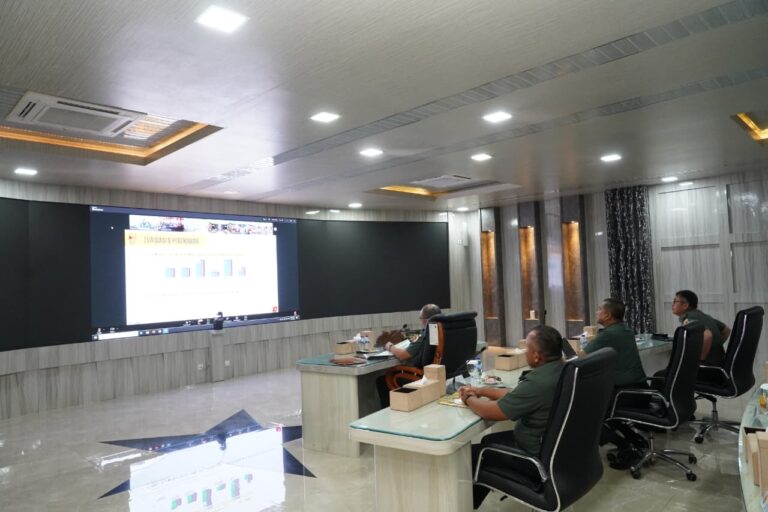 Pangdam V Brawijaya Ikuti Zoom Meeting Kasad Bahas Percepatan Operasional Satgas Jembatan TNI AD