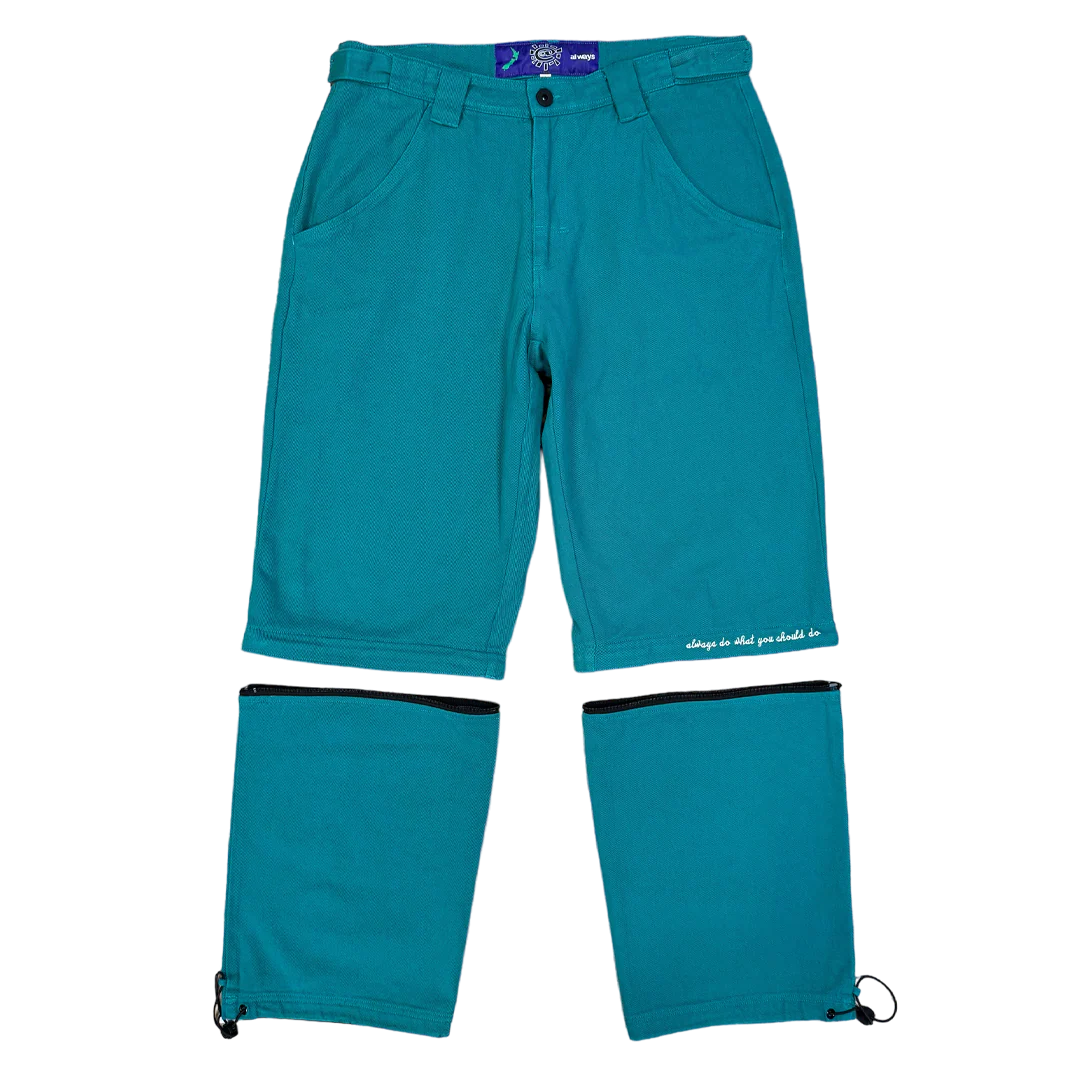Adwysd Zip Off Drill Trouser Jade