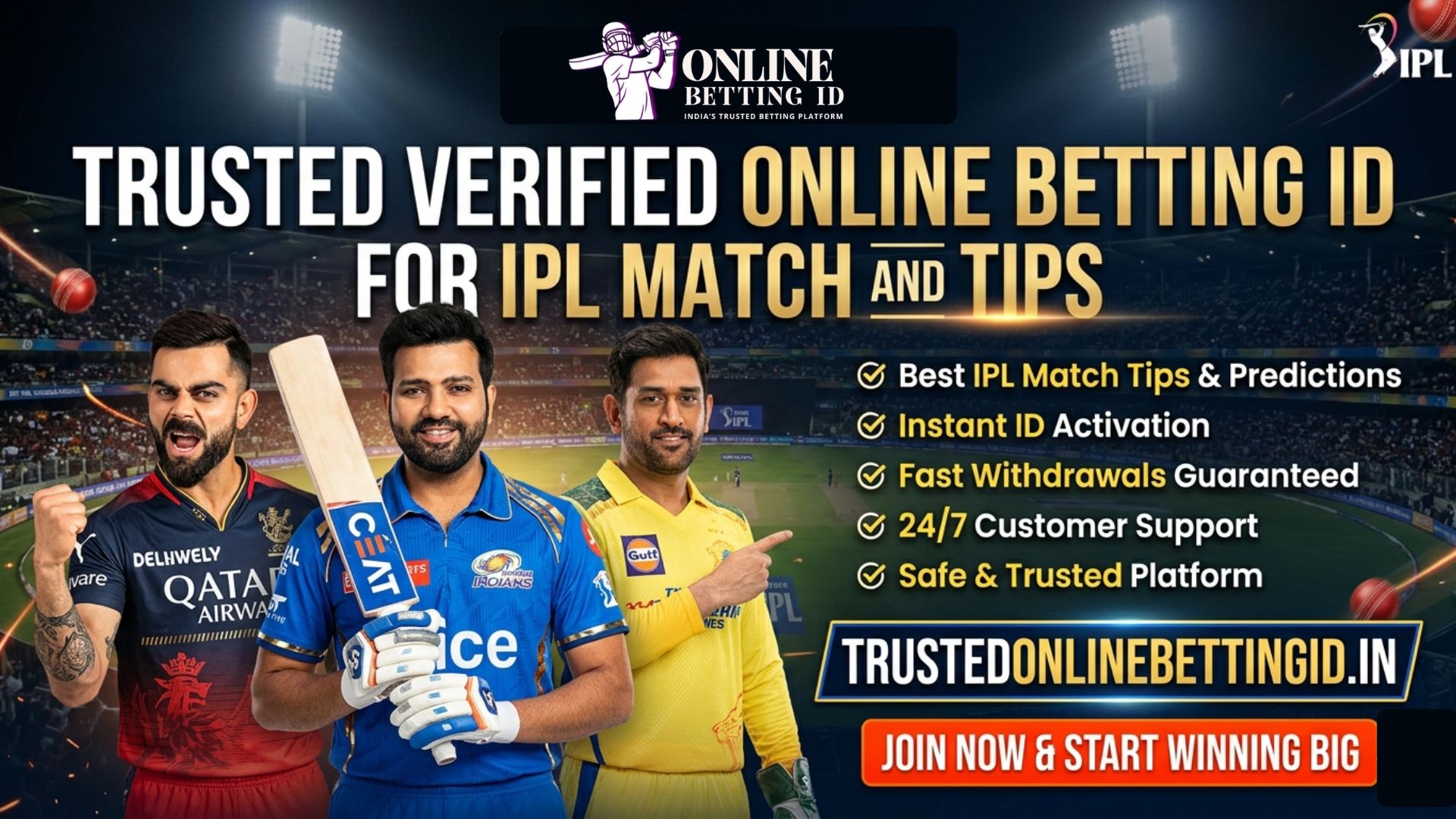 Get secure IPL betting ID with fast withdrawal