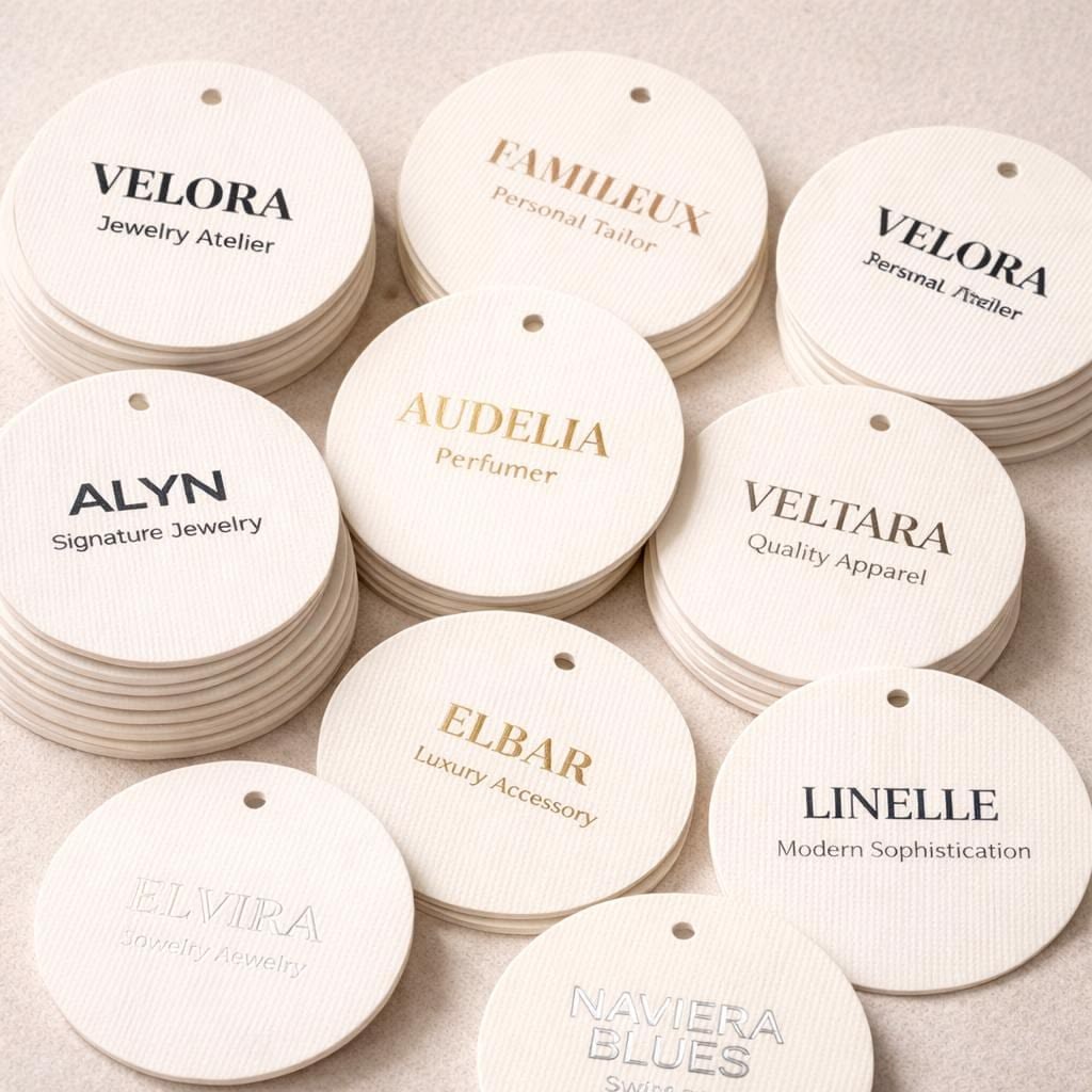 foil stamped hang tags