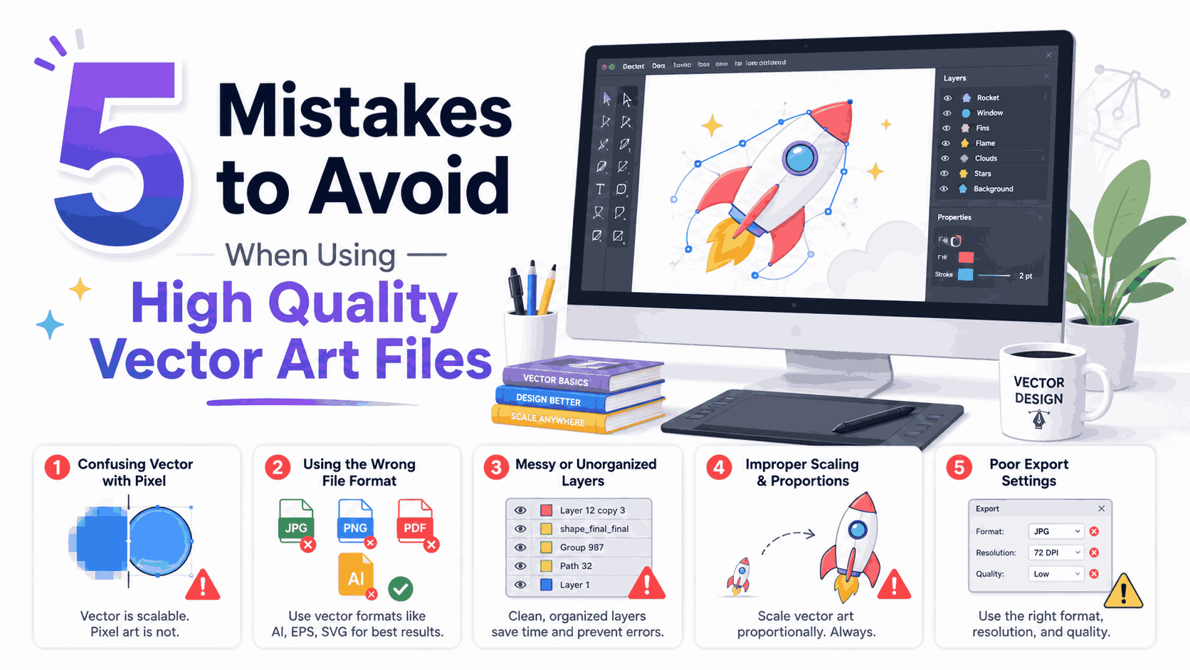 5 Mistakes to Avoid When Using High Quality Vector Art Files