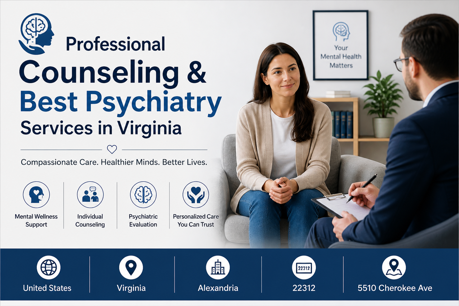 Professional Counseling & Best Psychiatry Services in Virginia