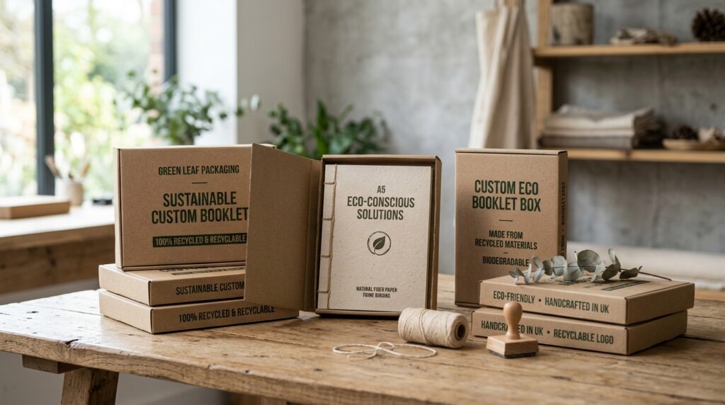 Luxury booklet packaging with premium unboxing presentation and custom inserts