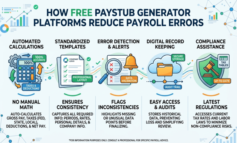 How Free Paystub Generator Platforms Reduce Payroll Errors