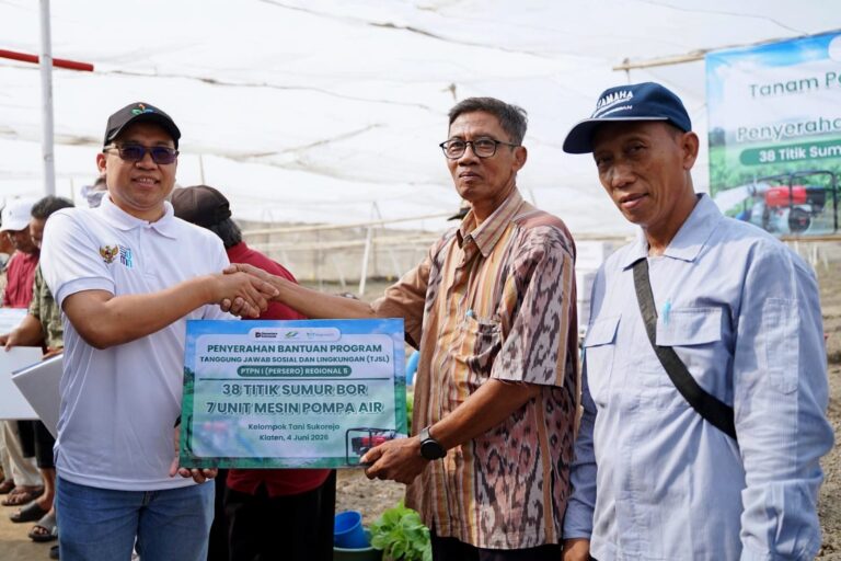 PTPN I Regional 5 Perluas Tanam Tembakau di Klaten, Salurkan 38 Sumur Bor dan 7 Mesin Pompa Air