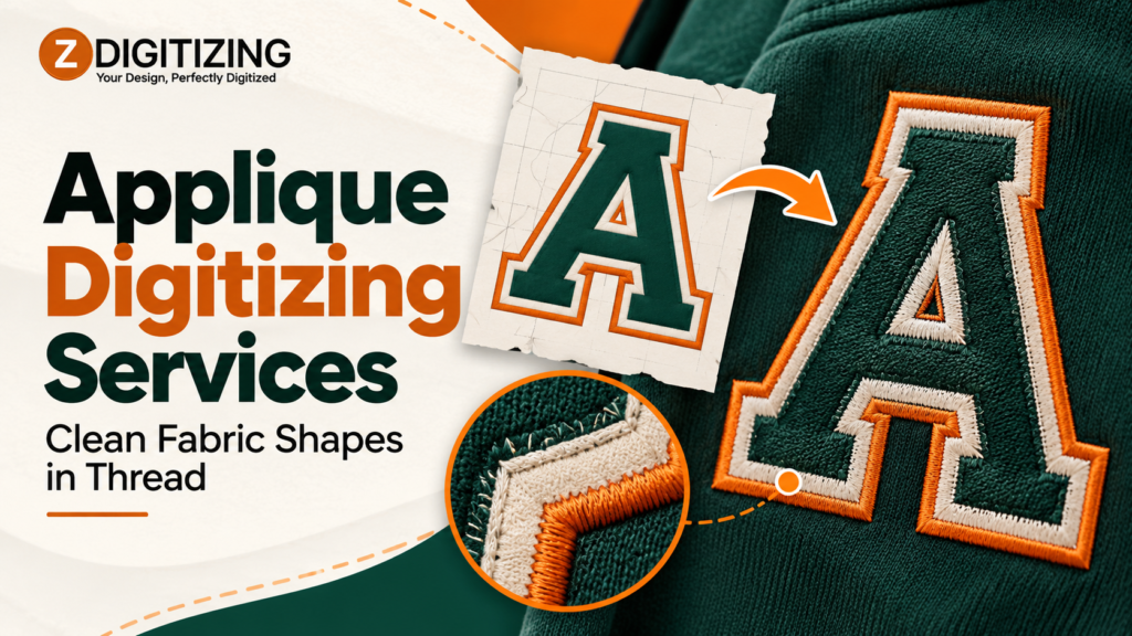 Applique Digitizing Services: Clean Fabric Shapes in Thread